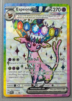 Pokemon Prismatic Evolutions Espeon ex 175 Figure Collection Promo SCRATCH - Image 1