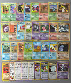 1998 Pokemon Japanese Vending Series 3 III 33 card Starter set lot Mewtwo Cubone - Image 1