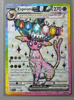 Pokemon Prismatic Evolutions Espeon ex 175 SVP175 Figure Collection Promo 5 - Image 1