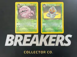 1999 Rocket Vintage Pokemon Card Lot: Holo Dark Arbok 2/82 & Dark Weezing 14/82 - Image 1