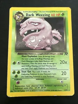 1999 Rocket Vintage Pokemon Card Lot: Holo Dark Arbok 2/82 & Dark Weezing 14/82 - Image 2