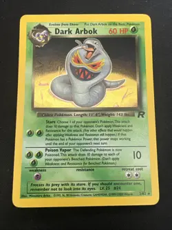 1999 Rocket Vintage Pokemon Card Lot: Holo Dark Arbok 2/82 & Dark Weezing 14/82 - Image 4