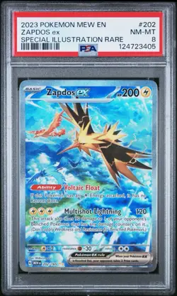 2023 Pokemon Mew 151 Zapdos ex #202 Special Illustration Rare PSA 8 NM-MT - Image 1
