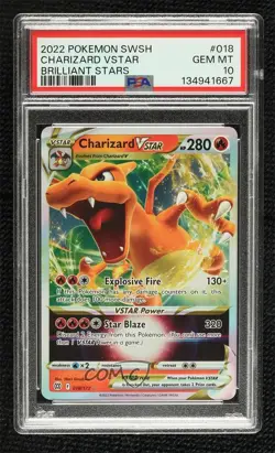 Charizard VSTAR Holo Pokemon Sword & Shield Brilliant Stars PSA 10 GEM MT - Image 1