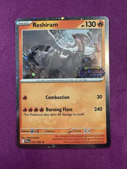 Reshiram (Phantasmal Flames Stamped) 017/094 Celestial Holo NM Pokemon Card - Image 1
