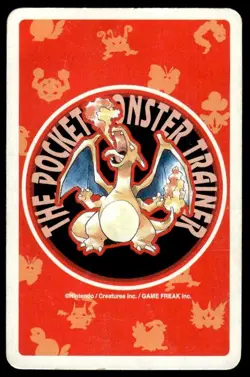 Poliwag 3 of Hearts Charizard Poker Deck Pokemon Japanese ~ HP Creased - Image 2