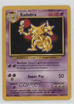 Kadabra Pokemon Base Set #32 1999 - Image 1