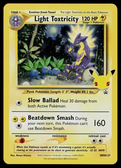 Pokemon Card - Light Toxtricity Sword & Shield Promo SWSH137 Holo - Image 1