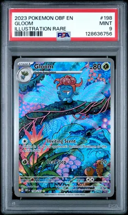 2023 POKEMON OBF EN-OBSIDIAN FLAMES ILLUSTRATION RARE #198 GLOOM PSA 9 - Image 1