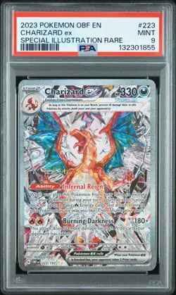 2023 POKEMON OBF EN-OBSIDIAN FLAMES SPECIAL ILLUSTRATION RARE CHARIZARD EX PSA 9 - Image 1