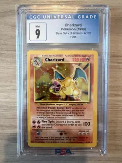 1999 Pokemon Charizard CGC 9 Mint Holo Base Set #4 - Image 1