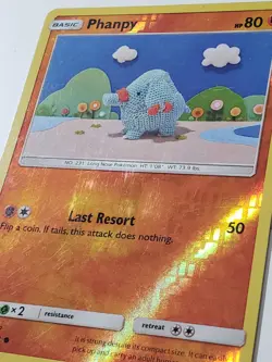 REVERSE HOLO Phanpy 111/214 LP - Asako Ito Crocheted Lost Thunder Pokemon Card - Image 2