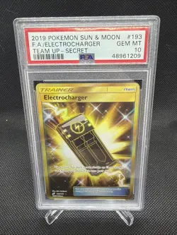 2019 Pokemon Electrocharger Secret Rare PSA 10 Team Up #193 Sun Moon - Image 1