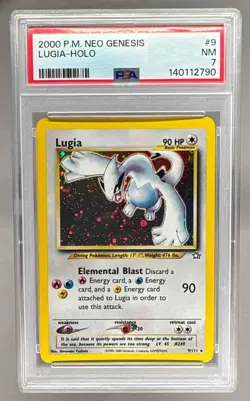 140112790 Lugia 2000 Pokemon Neo Genesis #9 Holo PSA 7 - Image 1