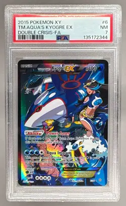 135172344 Team Aqua's Kyogre 2015 Pokemon XY Double Crisis #6 PSA 7 - Image 1