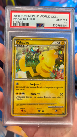 New Cert! PSA 10 Pikachu World Collection 2010 French Pokemon Card - Image 2