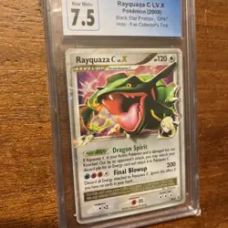 2009 Pokemon Diamond and Pearl Rayquaza C LV.X Promo DP47 Holo CGC 7.5 - Image 2