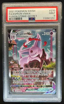 2021 Pokemon SWSH Fusion Strike Espeon VM #270/264 PSA 9 - Image 1