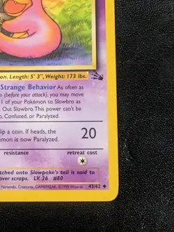 Slowbro First Edition LP Pokemon 43/62 Fossil Regular - Image 4