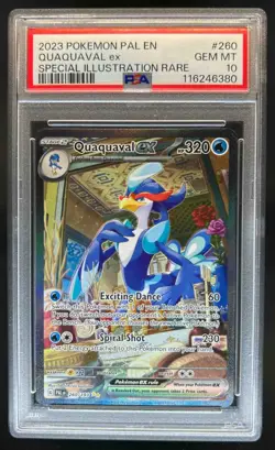 2023 Pokemon SV Paldea Evolved Quaquaval ex #260/193 PSA 10 - Image 1