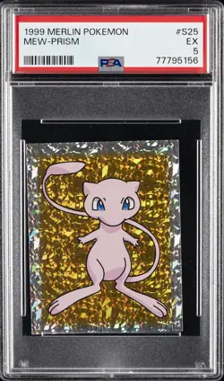 1999 MERLIN POKEMON #S25 MEW-PRISM PSA 5 - Image 1