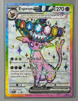 Pokemon Prismatic Evolutions Espeon ex 175 SVP175 Figure Collection Promo 2 - Image 1