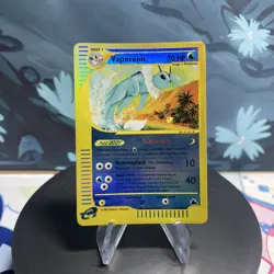 Pokemon Vaporeon 33/144 Skyridge E Series Reverse Holo LP - Image 1
