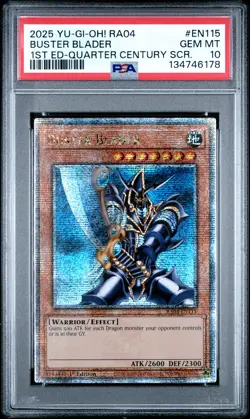 Buster Blader RA04-EN115 1st Edition QCR Yugioh PSA 10 *178 - Image 1