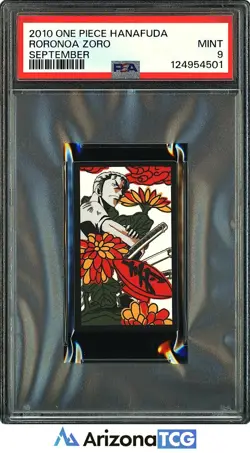 One Piece 2010 Roronoa Zoro September One Piece Hanafuda PSA 9 - Image 1