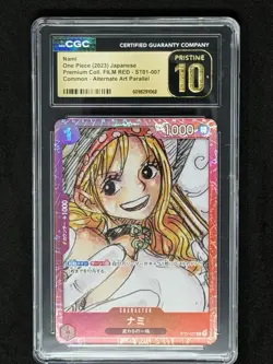 2023 One Piece Japanese Premium Film Red Alt Art Nami #ST01-007 CGC 10 PRISTINE - Image 1