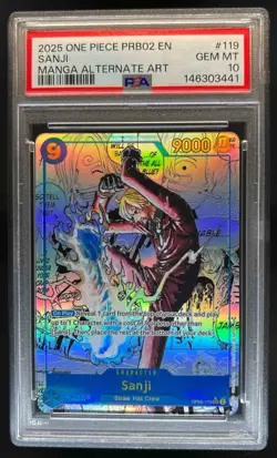 2025 One Piece The Best V2 Sanji Manga Alt Art #OP06-119 PSA 10 - Image 1
