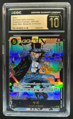 2023 One Piece JP Sabo Manga Alt Art #OP04-083 CGC 10 Pristine - Image 1