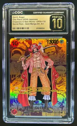 2024 One Piece JP Gol D Roger Gold Manga Alt Art #OP09-118 CGC 10 Pristine - Image 1