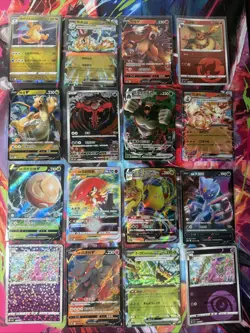 Pokemon 16 Card Lot nm V Max Mega Amazing Ex HOLO Rare Hits Only F64 - Image 1