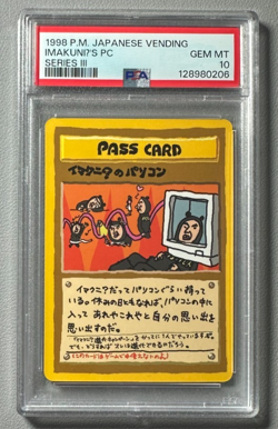 1998 Pokemon Japanese Vending Series III 3 ImakuniU's PC PSA 10 Graded Card - Image 1