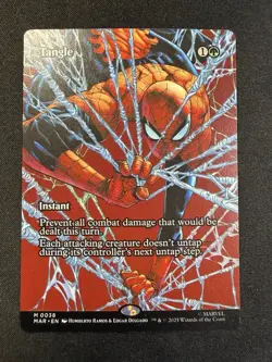 Tangle 0038 Borderless Spider Man MTG Magic The Gathering Card NM - Near Mint - Image 1