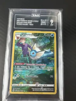 Vaporeon TG02/TG30 Swsh09: Brilliant Stars Trainer Gallery TAG 9 Pokemon Card - Image 1