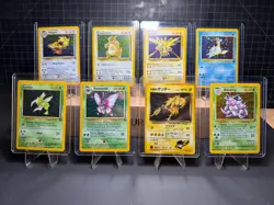 Vintage Pokemon Holo Lot (8 Cards) - Base Set, Jungle, Fossil - EX-NM - Never Pl - Image 1