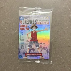 Bandai Namco One Piece CCG Monkey D. Luffy US Voyage Promo Holo Card - Image 1