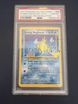 Pokemon TCG Shining Magikarp Celebrations Classic Collection Card 66/64 PSA 10 - Image 1