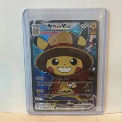 Luffy Pikachu Pokemon Card VCOS Holo Cosplay Card - Image 1