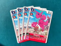 Elizamon BT24-008 Playset Time Stranger Digimon Card Game x4 - Image 1