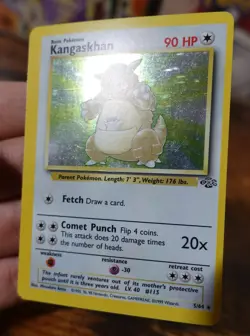 Kangaskhan 5/64 Holo Jungle Set OC MC Error Misprint Miscut Pokemon Card LP - Image 4