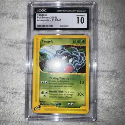 (POP 33) CGC 10 GEM MINT Pokemon Card Tangela Aquapolis 112/147 wotc 2003 - Image 1