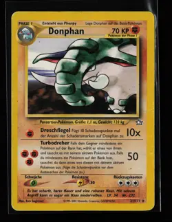 Donphan 21/111 Rare Neo Genesis Heavily Played Pokemon Card - Image 1