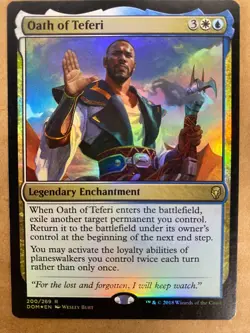MTG 1x FOIL Oath of Teferi # 200 Dominaria Magic the Gathering Card x1 NM - Image 1