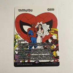 Wedding Ring - M 0007 - Borderless - Non-Foil - Spider-Man - MTG - Artifact - Image 1