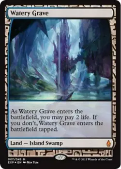 Tombe Aquatique PREMIUM / FOIL - Watery Grave - Zendikar Expeditions Mtg Exc - Image 1