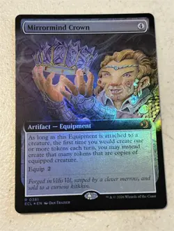 mtg borderless foil Mirrormind Crown, Lorwyn Eclipsed, unplayed - Image 1