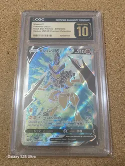Pokemon 2022 Full Art Black Star Promos Kleavor V SWSH248 CGC Pristine 10 Gold - Image 1